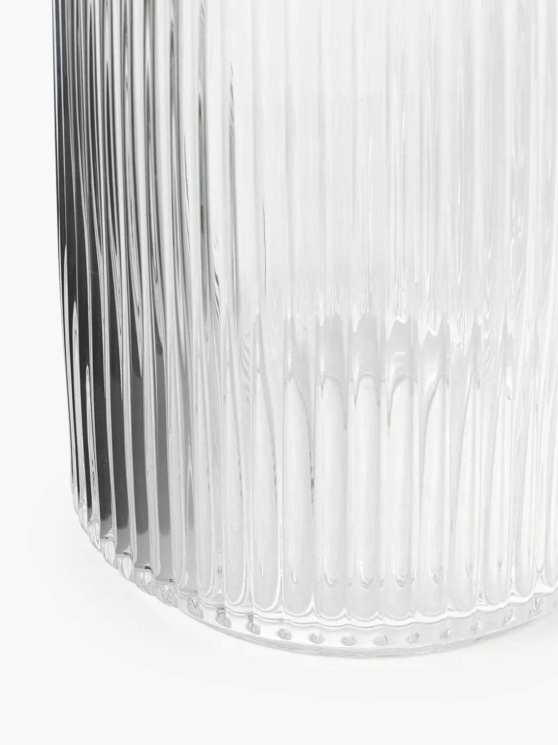 Jarrón decorativo soplado con relieve Carlo, 20 cm