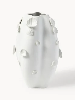 Jarrón esmaltado con decoración de conchas Mar, 31 cm