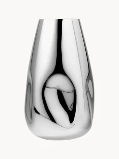 Jarrón grande de vidrio soplado artesanalmente Mirror, 35 cm