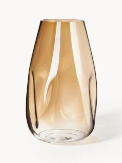 Jarrón grande de vidrio soplado Luster, 35 cm