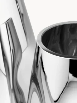 Jarrón pequeño de vidrio soplado artesanalmente Mirror, 17 cm