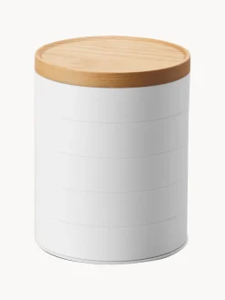 Joyero con tapadera de madera Tosca, 5 niveles