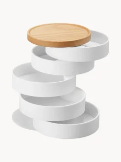 Joyero con tapadera de madera Tosca, 5 niveles