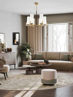 Lámpara araña grande de vidrio Fortano