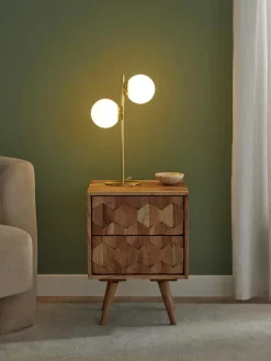 Lámpara de mesa de vidrio opalino Atlanta