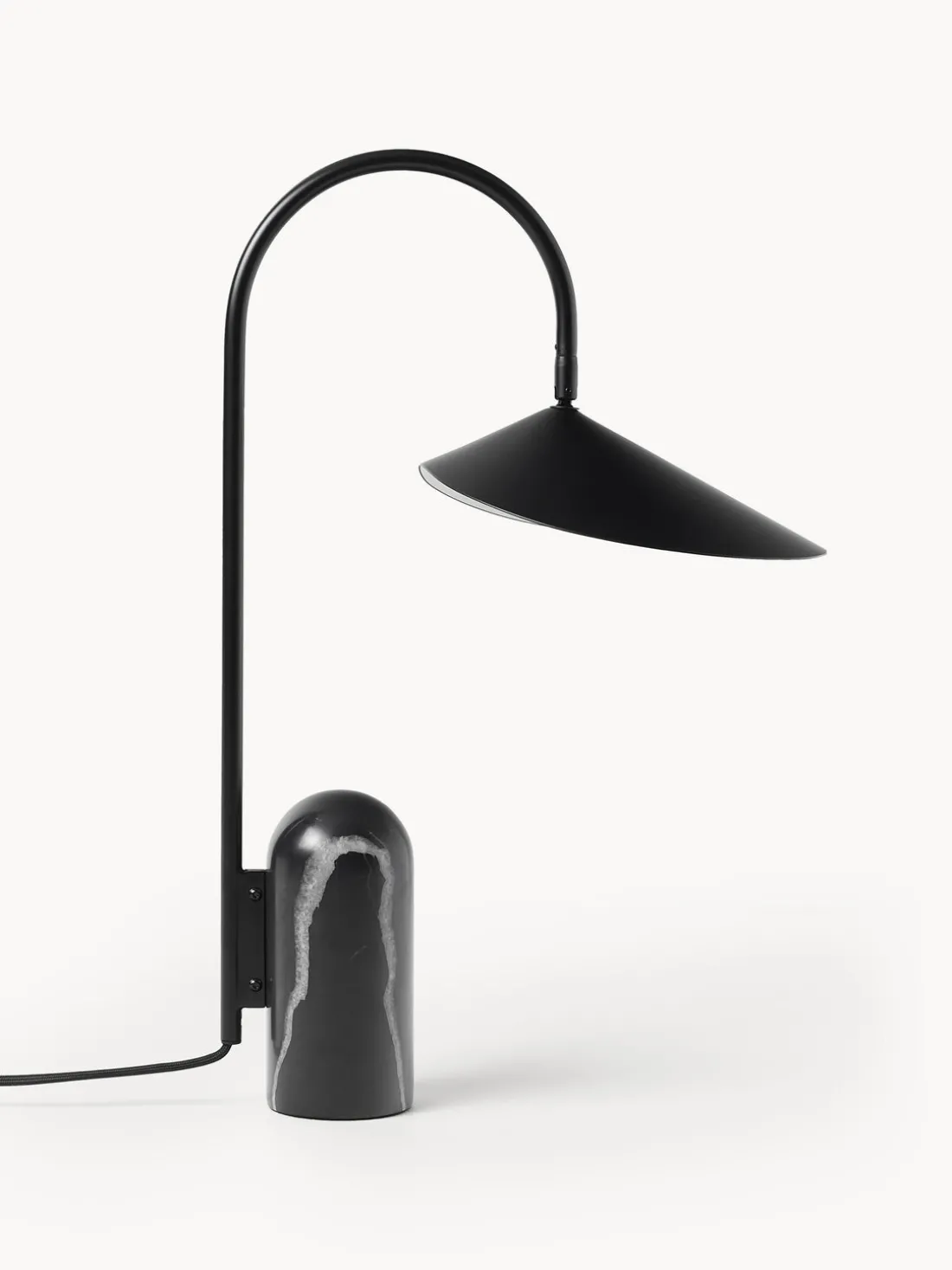 Lámpara de mesa grande ajustable con base de mármol Arum