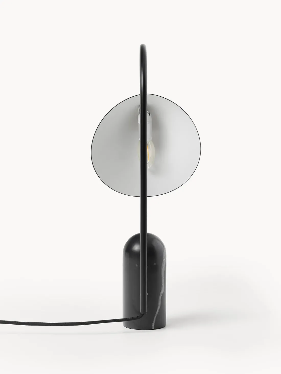 Lámpara de mesa grande ajustable con base de mármol Arum