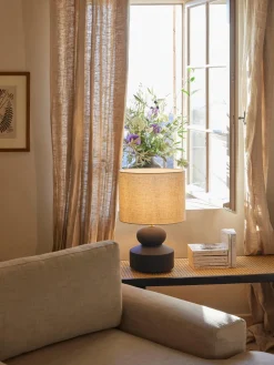 Lámpara de mesa grande de cerámica Georgina