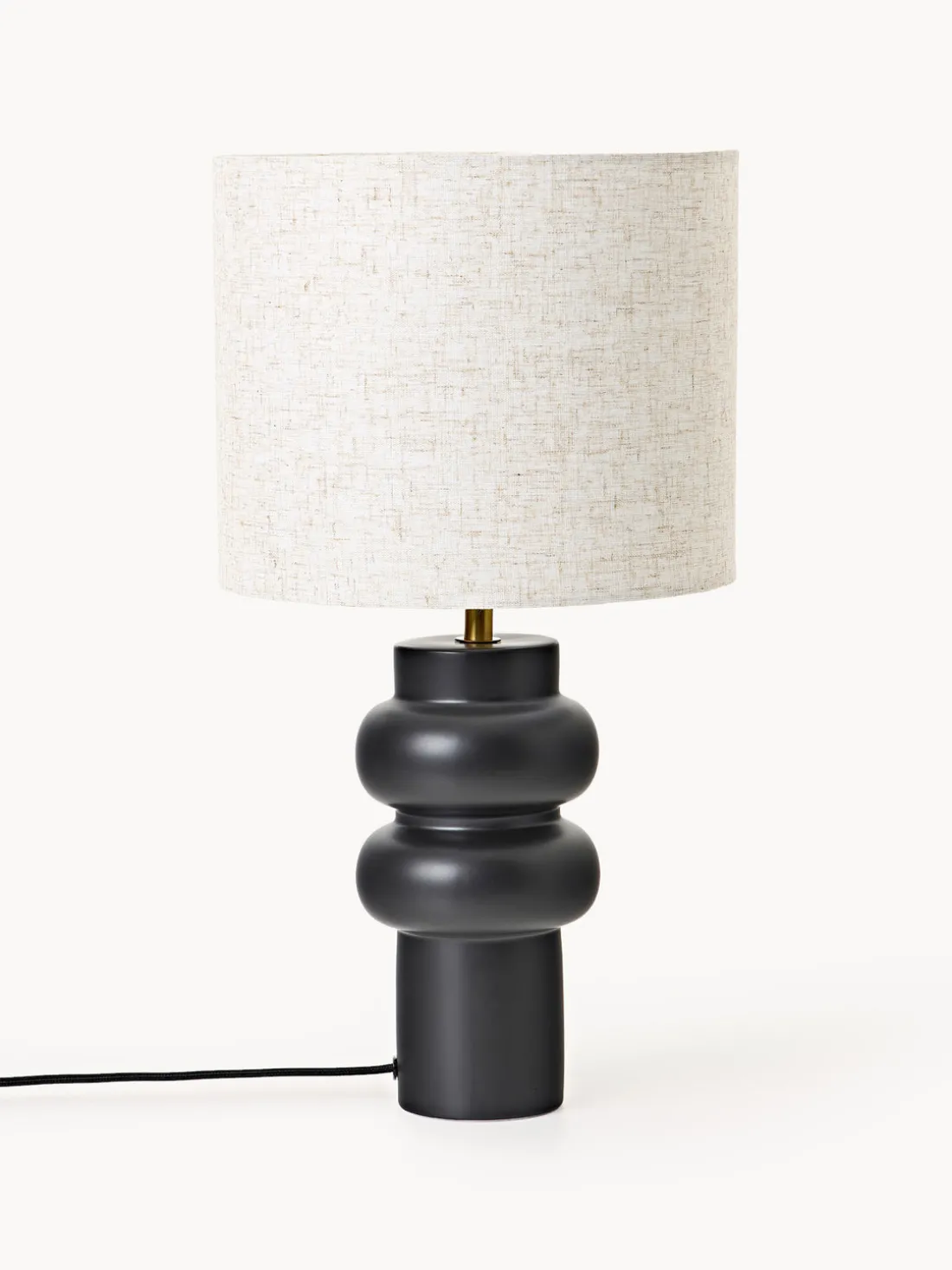 Lámpara de mesa grande de cerámica Christine