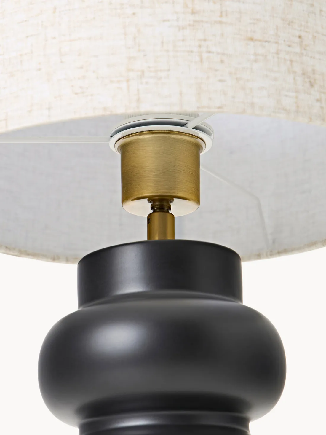 Lámpara de mesa grande de cerámica Christine