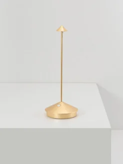 Lámpara de mesa LED móvil pequeña Pina, regulable