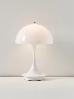 Lámpara de mesa LED regulable Panthella de diseño Verner Panton, 24 cm, portátil