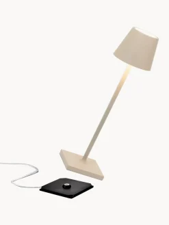 Lámpara de mesa LED regulable Poldina, portátil