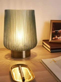 Lámpara de mesa pequeña LED Pretty Glamour, con temporizador y portátil