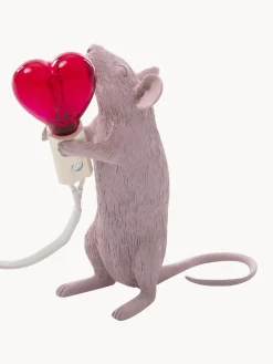 Lámpara de mesa pequeña LED Mouse, con puerto USB