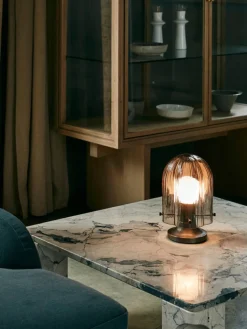 Lámpara de mesa pequeña soplada artesanalmente Sena