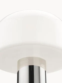 Lámpara de mesa regulable de cristal opalino Bellhop