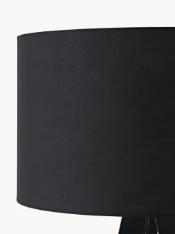 Lámpara de pie con pantalla de madera maciza Jake