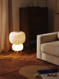 Lámpara de pie de diseño de papel de arroz Misaki