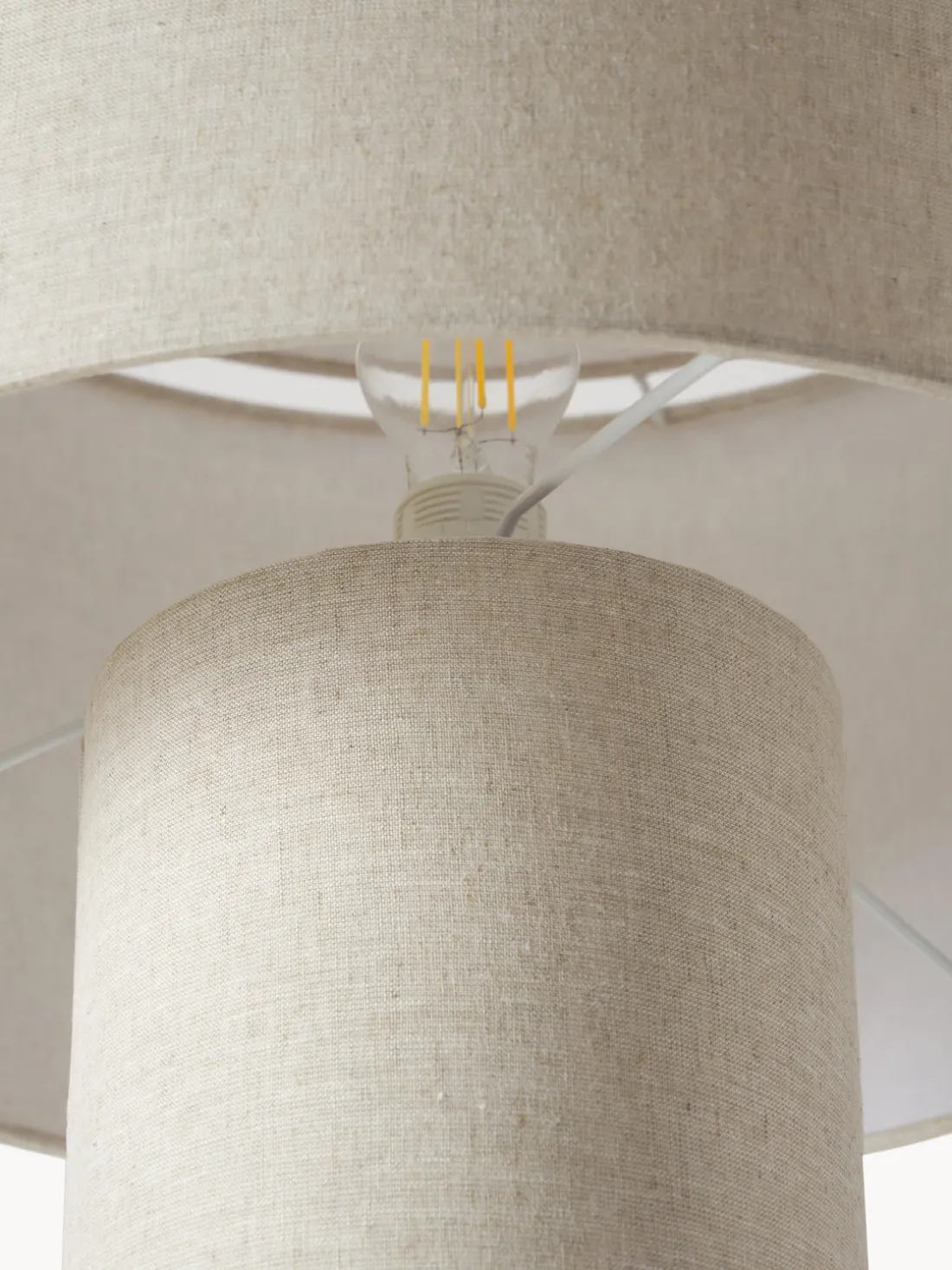 Lámpara de pie de lino Ron