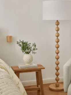 Lámpara de pie de madera Shona