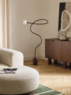 Lámpara de pie de mármol Alina