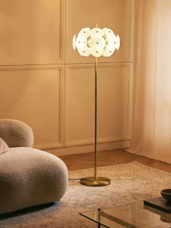 Lámpara de pie de vidrio Mireille