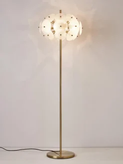 Lámpara de pie de vidrio Mireille