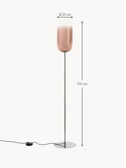 Lámpara de pie de vidrio soplado artesanalmente Gople