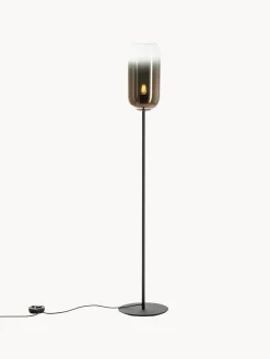 Lámpara de pie de vidrio soplado artesanalmente Gople