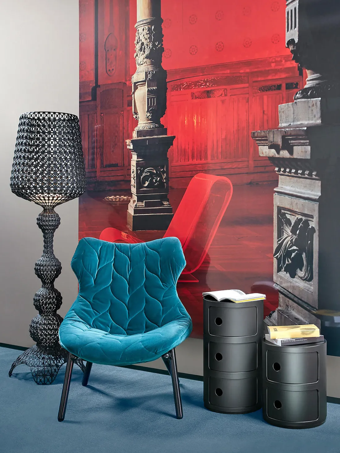 Lámpara de pie LED regulable Kabuki