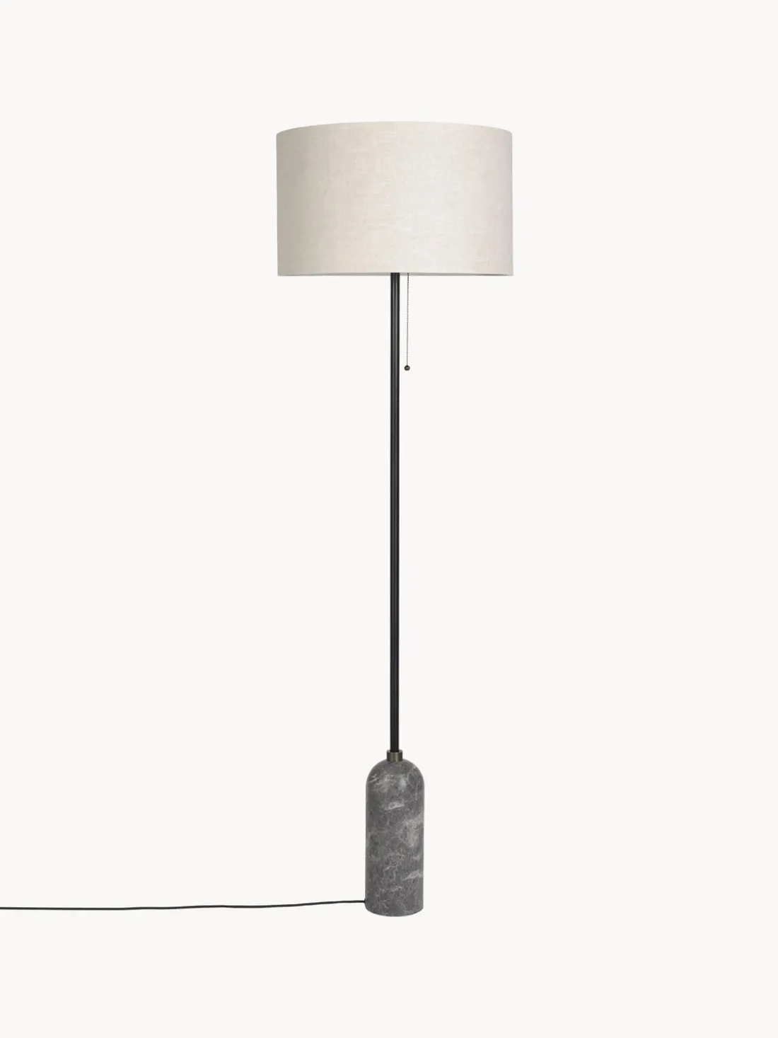 Lámpara de pie regulable con base de mármol Gravity