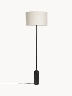 Lámpara de pie regulable con base de mármol Gravity