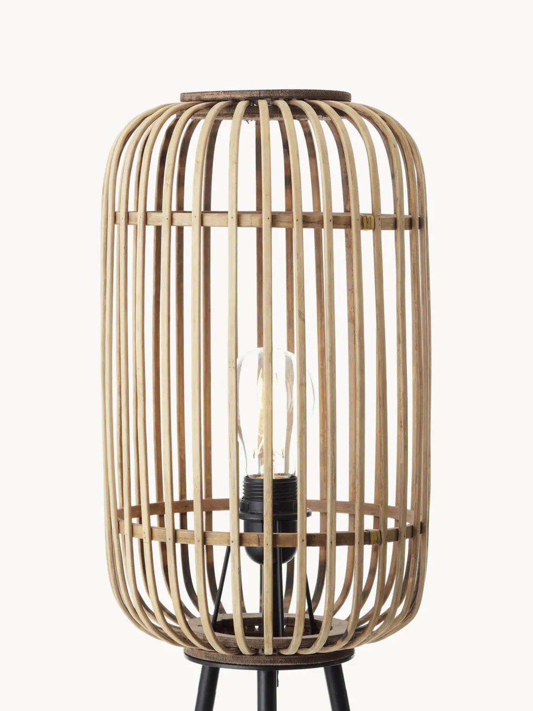 Lámpara de pie tripode boho pequeña Woodrow