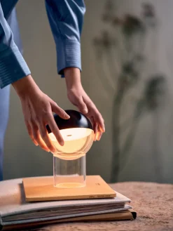 Lámpara de sobremesa LED regulable Pila, portátil