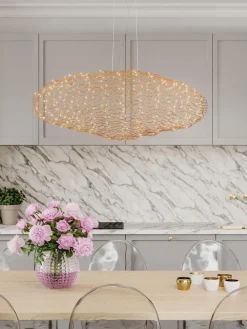 Lámpara de techo artesanal LED regulable Hayden