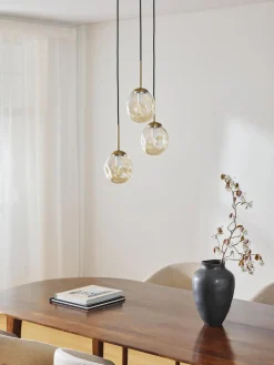 Lámpara de techo cluster de vidrio Amora