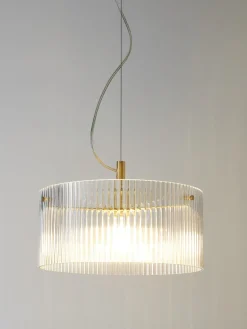 Lámpara de techo de vidrio acanalado Emmi