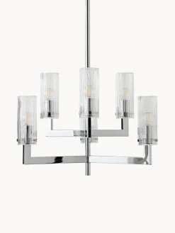 Lámpara de techo de vidrio estriado Emmi