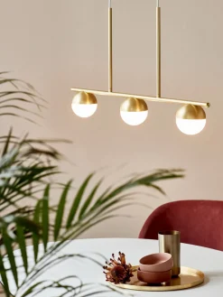 Lámpara de techo grande de vidrio opalino Contina