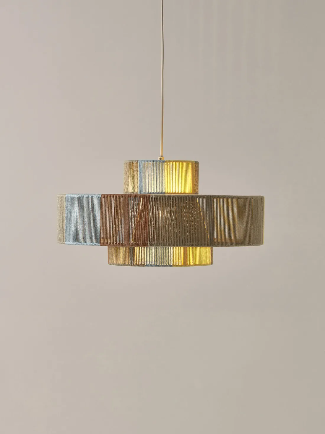 Lámpara de techo grande de lino Lace