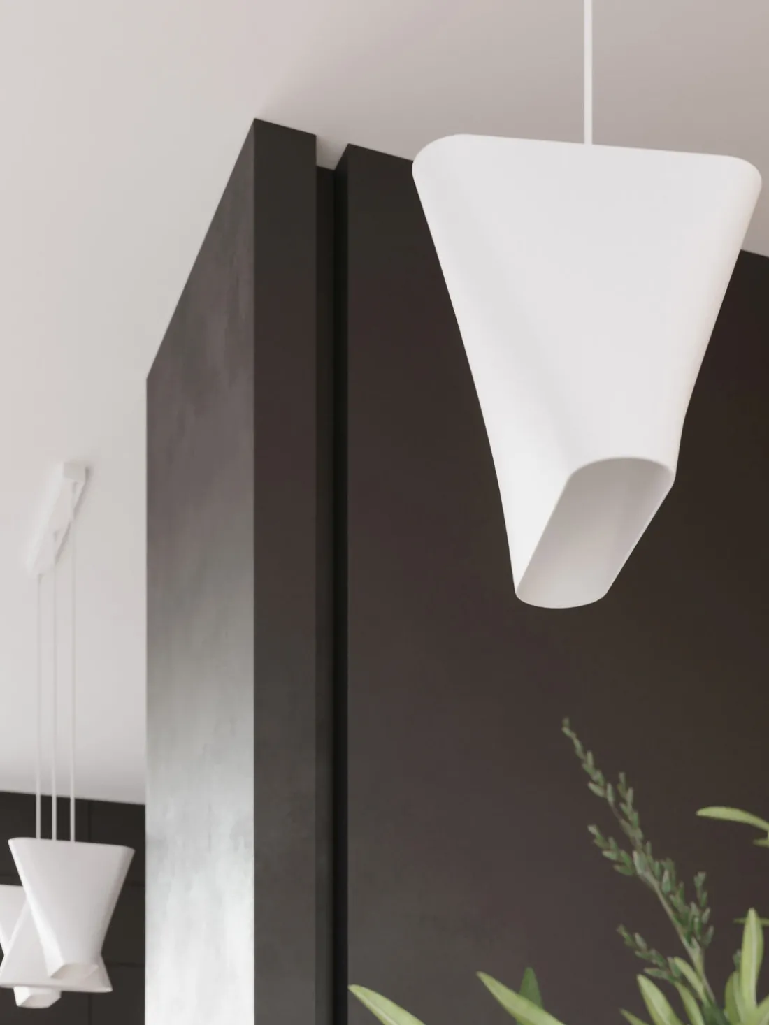 Lámpara de techo grande Velo