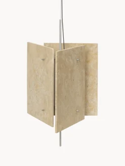 Lámpara de techo LED regulable de travertino Oeste