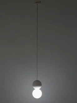 Lámpara de techo pequeña de vidrio y hormigón Zero