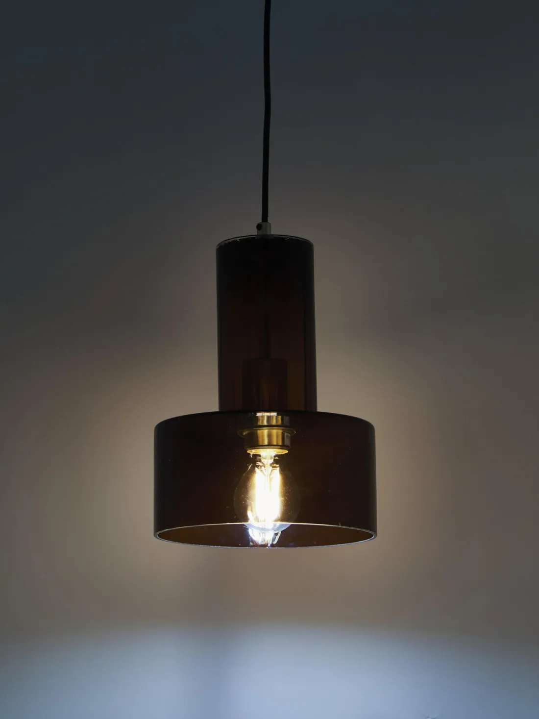 Lámpara de techo pequeña de vidrio Flowy