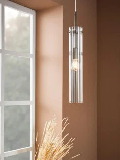 Lámpara de techo pequeña de vidrio Tubo