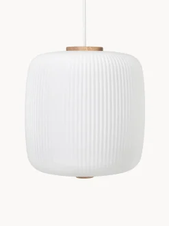 Lámpara de techo soplada de vidrio opalino EK61