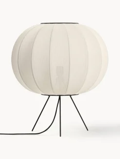 Lámpara pequeña de pie trípode de fibra sintética Knit-Wit