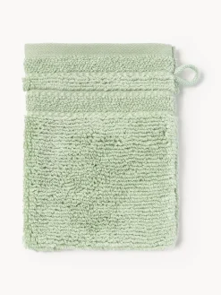 Manoplas de baño con borde a rayas Luxe, 2 uds.