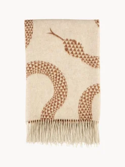 Manta artesanal de lana merino Eden